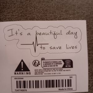 Grey's Antanomy Inspirational Sticker with Heartbeat Design